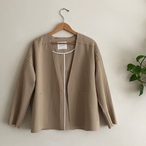 Chic Raw Edge Tan Blazer